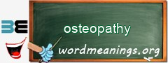 WordMeaning blackboard for osteopathy